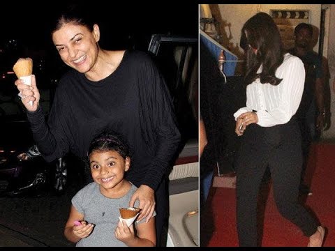 Susmita Sen Enjoy Ice Cream With Daughter, Aishwarya Rai Bachchan Spotted At Filmcity