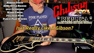 Video thumbnail for Chibson Les Paul Custom Black Beauty 2023  Replica From Aliexpress | Review by FULTON STREET BEATS