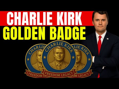 Charlie Kirk Golden Badge Review ( SYMBOL OF FREEDOM) CHARLIE KIRK LIMITED EDITION BADGE