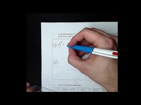 Machten en wortels voorbeeldtoets