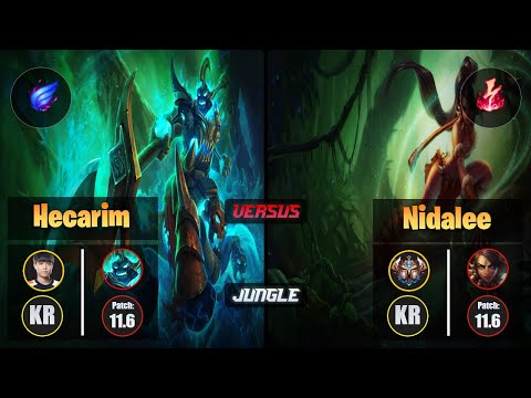 Cuzz HECARIM (Jungle) [Phase Rush] VS NIDALEE - Challenger KR Patch 11.6