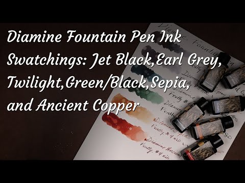 Diamine Fountain Pen Inks :: 6-Pack :: Swatching