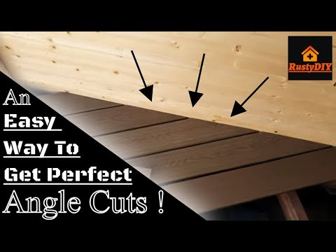 How to make angle cuts on decking boards - easy diy