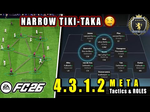 FC 26 | BRUTAL 4312 TIKI TAKA Tactics 🤤 BEST META 4-3-1-2 Custom Tactics