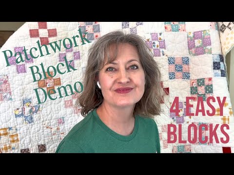 9 Patch, Checkerboard, Intersection Block Demo for BoHo Heart Month 2