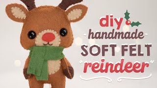 Easy Felt Reindeer Ornament Tutorial | Step-by-Step Sewing Pattern 🎄🦌