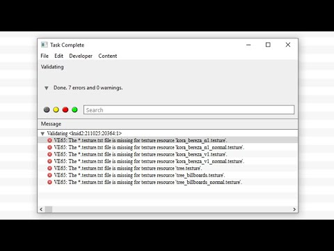 Исправление ошибки 'VE65: The *.texture.txt file is missing for texture resource...'.