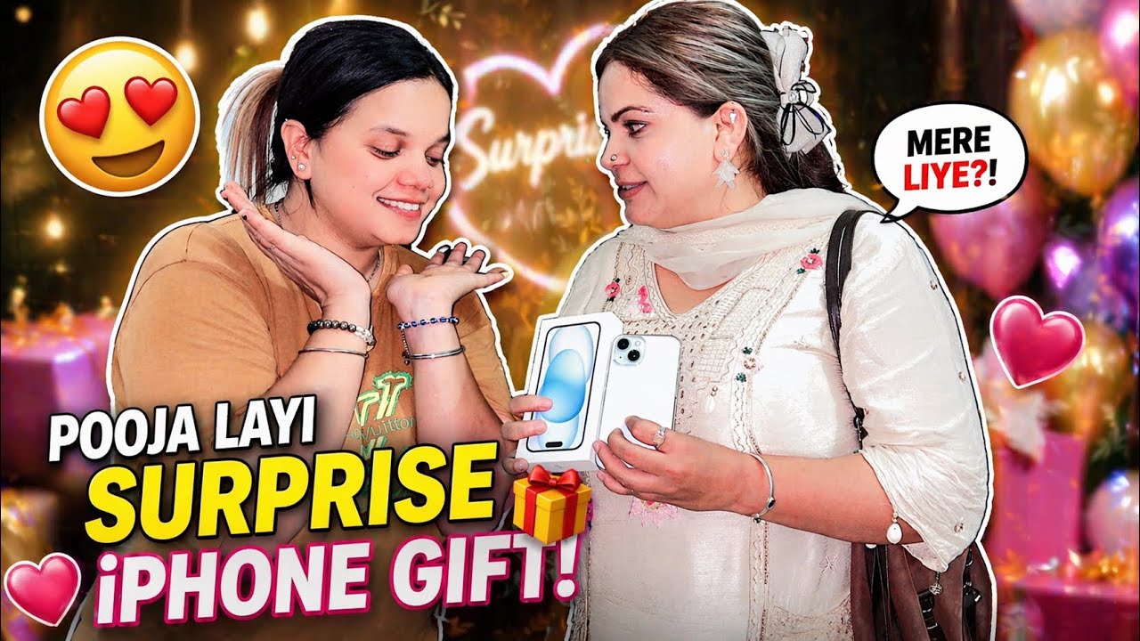 Pooja LayI Secret iPhone Gift 🤫 Reaction Dekho!