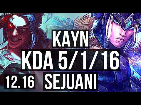 KAYN vs SEJUANI (JNG) | 5/1/16, 2.3M mastery, 900+ games | EUW Master | 12.16