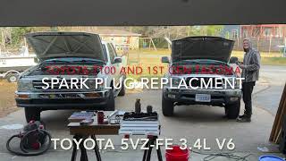 TOYOTA 5VZ-FE 3.4L V6 SPARK PLUG REPLACEMENT-1997 T100 AND 2004 1ST GEN TACOMA