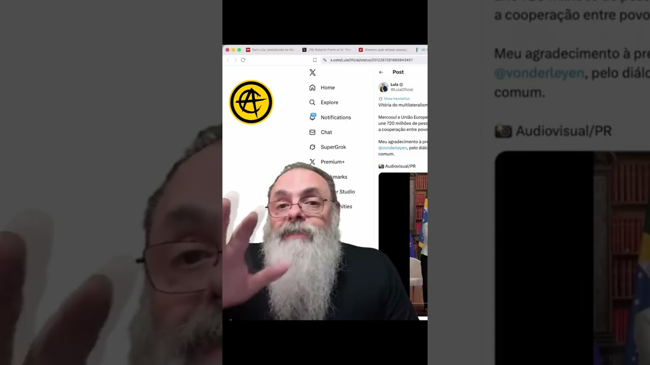 LULA faz PAPELÃO porque QUER FINGIR que ASSINOU ACORDO com UNIÃO EUROPÉIA SOZINHO, sem o MERCOSUL