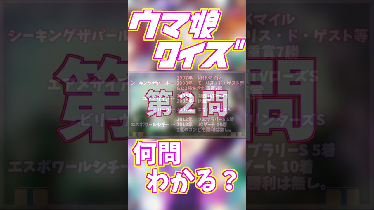 【競馬クイズ】ウマ娘クイズ！その①【ウマ娘】 #shorts