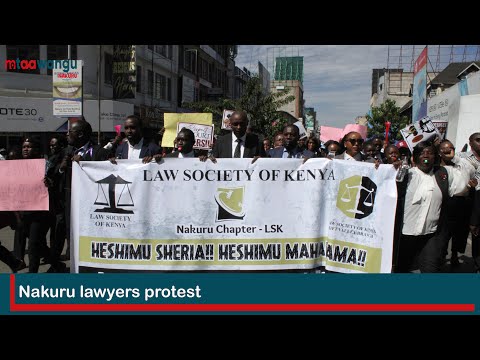 Video: Rowdy youth clash with Nakuru LSK members during protests