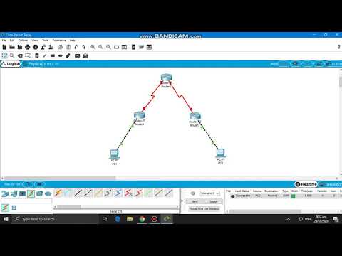 Cisco Packet Tracer-Connecting 3 Routers and 2 Computers
