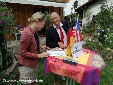 Angie und Donald beim G20-Staffeltag
