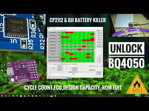 CP2112 and DJI Battery Killer Rewrite BQ4050ROM" Laptop battery data retrieval - BMS HACK