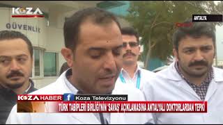 TÜRK TABİPLERİ BİRLİĞİ'NİN 'SAVAŞ' AÇIKLAMASINA ANTALYALI DOKTORLARDAN TEPKİ