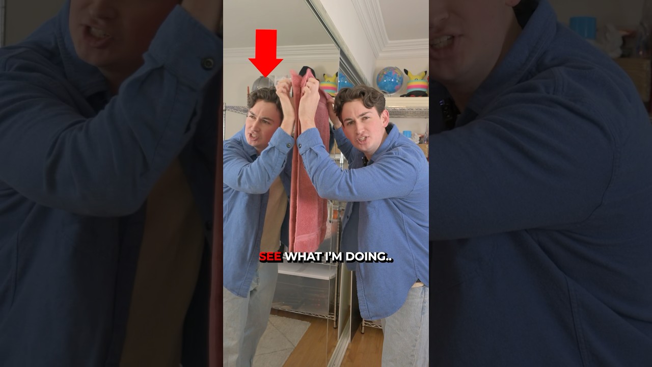 How Do Mirrors Know What’s Behind The Towel? 😳 #shorts