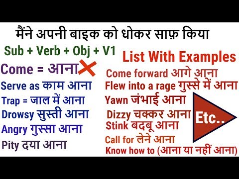 English Grammar Lesson for beginners - Word Meaning English to Hindi Daily use word Video