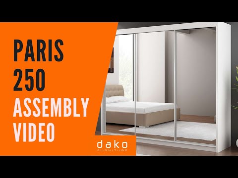 Wardrobe Assembly Video - DAKO FURNITURE - Paris 250 - 11