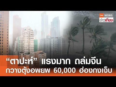 “ตาปะห์” แรงมาก ถล่มจีน กวางตุ้งอพยพ 60,000 ฮ่องกงเจ็บ 12 | TNN ข่าวเที่ยง | 9-9-68