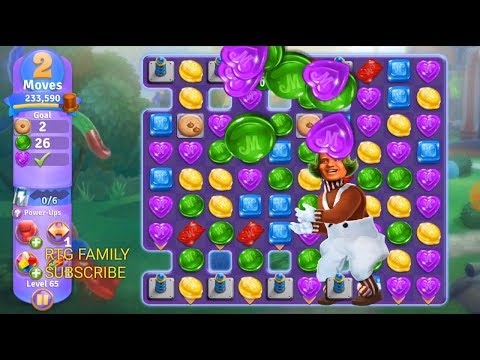 NEW Zynga wonka chocolate match 3 game level 65