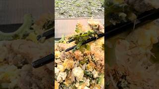 外で食べるゴーヤチャンプル