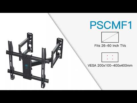 PERLESMITH PSCMF1 Full-Motion Corner Mount | Dual Wall Plate Design for Corner Installation