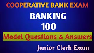 BANKING 100 Questions/Junior Clerk Exam Classes - Co-operative Bank Exam. Ep:226.