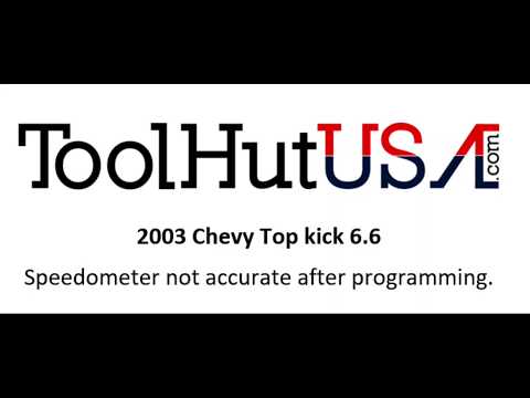 03 Top Kick Speedo calibration
