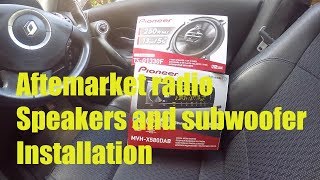 Pioneer radio and speakers and Edge subwoofer installation