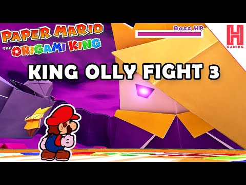 How To Beat King Olly Boss Fight 3 - Paper Mario: The Origami King