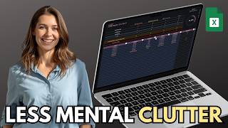 ADHD Brain Dump Excel Spreadsheet - Dark Mode
