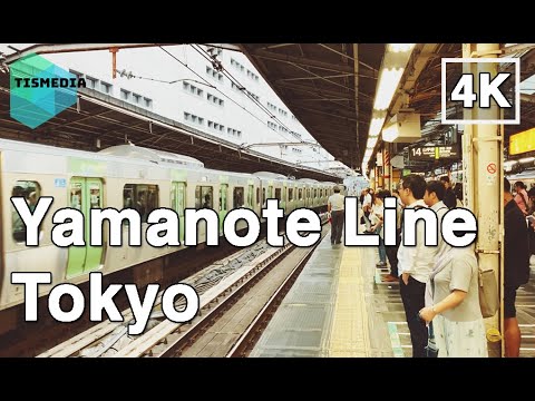 【4K】🇯🇵🗼Taking JR Yamanote Line (山手線) from Shinjuku to Harajuku in Tokyo🎧, Greater Tokyo Area, Japan