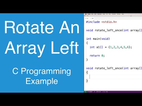 Rotate An Array Left | C Programming Example