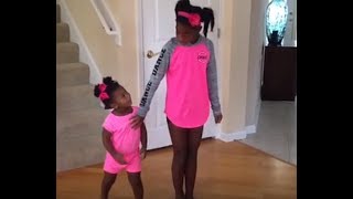 Girl wants solo dance, but baby sister steals the show!