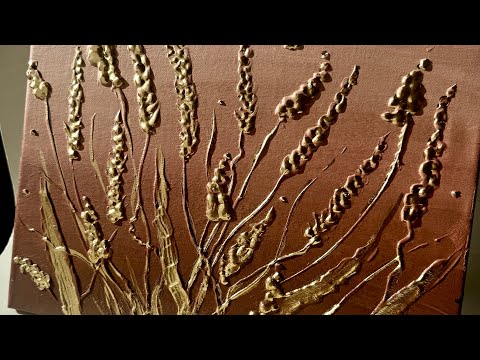 MUST SEE Texture! EASY Technique YOU Can Try - DIY Flower Art + Gold Leaf | Inna Bertero TUTORIAL