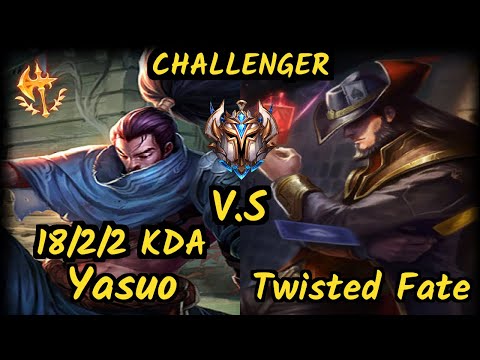 S04 Sertuss (YASUO) vs TWISTED FATE - 18/2/2 KDA MID CHALLENGER GAMEPLAY - EUW