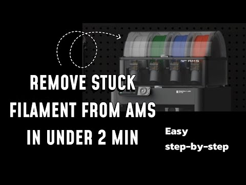 Remove Stuck Filament from AMS. Bambu lab P1S, easy step by step guide in under 2 minutes.