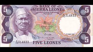 BANKNOTES SIERRA LEONE 1974-1985 ISSUE