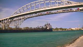 Algolake Downbound in the St. Clair River at Point Edward. October 10, 2017