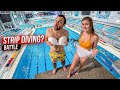 Regular GIRL Vs REMOVE 1 CLOTHING From The Olympic Height Challenge At The Swimming Pool