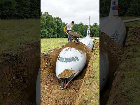 I Built a Luxury Underground Airplane Home.#bunkermind  #build #construction #ASMR #timelapse #diy