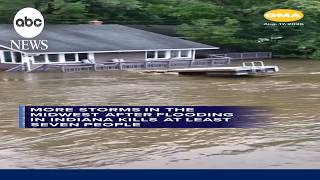 More storms in the Midwest after flooding in Indiana kills at least seven people