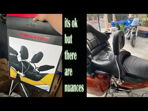 Gl1800 Goldwing backrest installation