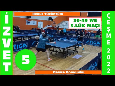 ÇEŞME 2022 | BESİRE DOMANİKU - İLKNUR TÜZÜNTÜRK | 30-49 WS | 3. LÜK MAÇI