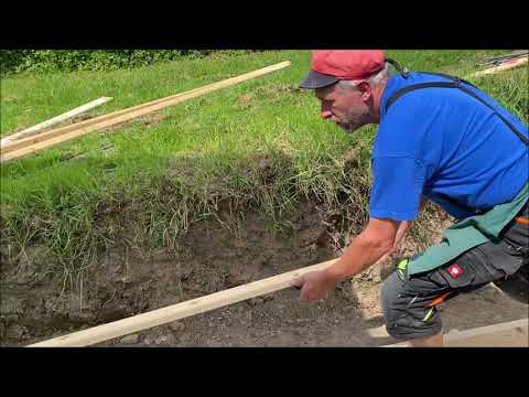 Das Schnurgerüst 2: Abstand des Schnurgerüsts festlegen