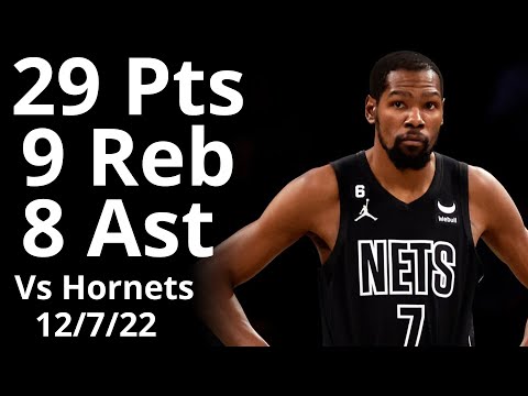 Kevin Durant 29 Pts 9 Reb 8 Ast vs Hornets Highlights