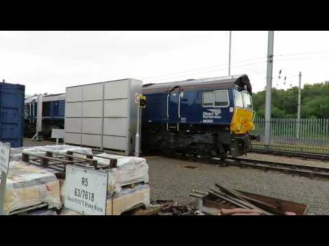 66 303 & 66 424 Leaving Kingmoor depot 22/07/2017