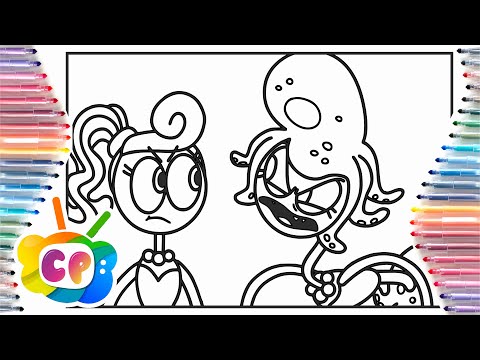 OCTOPUS Mommy Long Legs Vs Mommy Long Legs/ coloring pages /4URA & Young Viridii - Yesterday [NCS]
